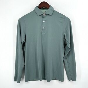 KJUS Mens Soren Stripe Long-Sleeve Performance Polo Golf Shirt 48S SZ S UPF 50+